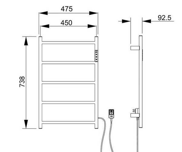 полотенцесушитель WONZON & WOGHAND BONN 475х738